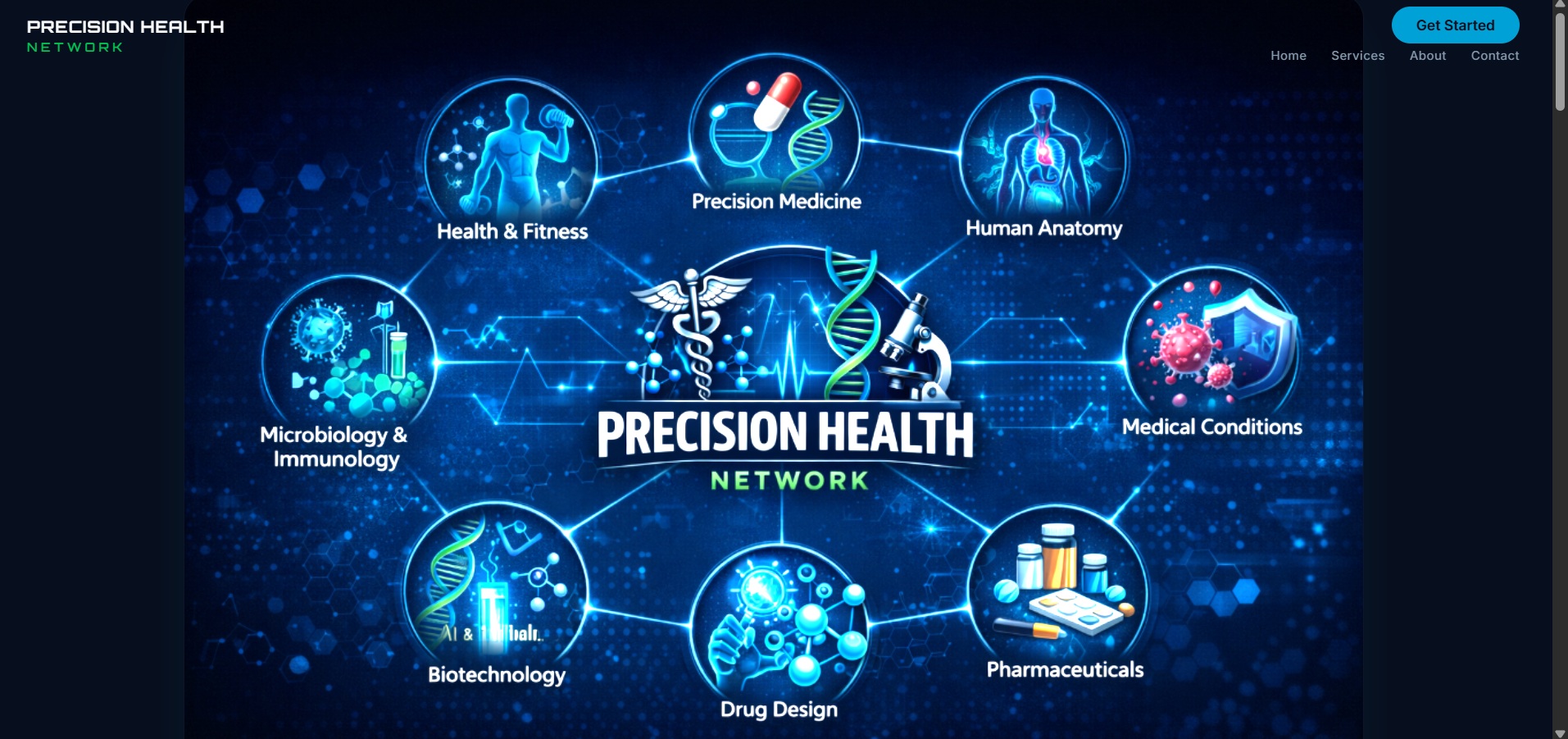 Precision Health Network educational app preview