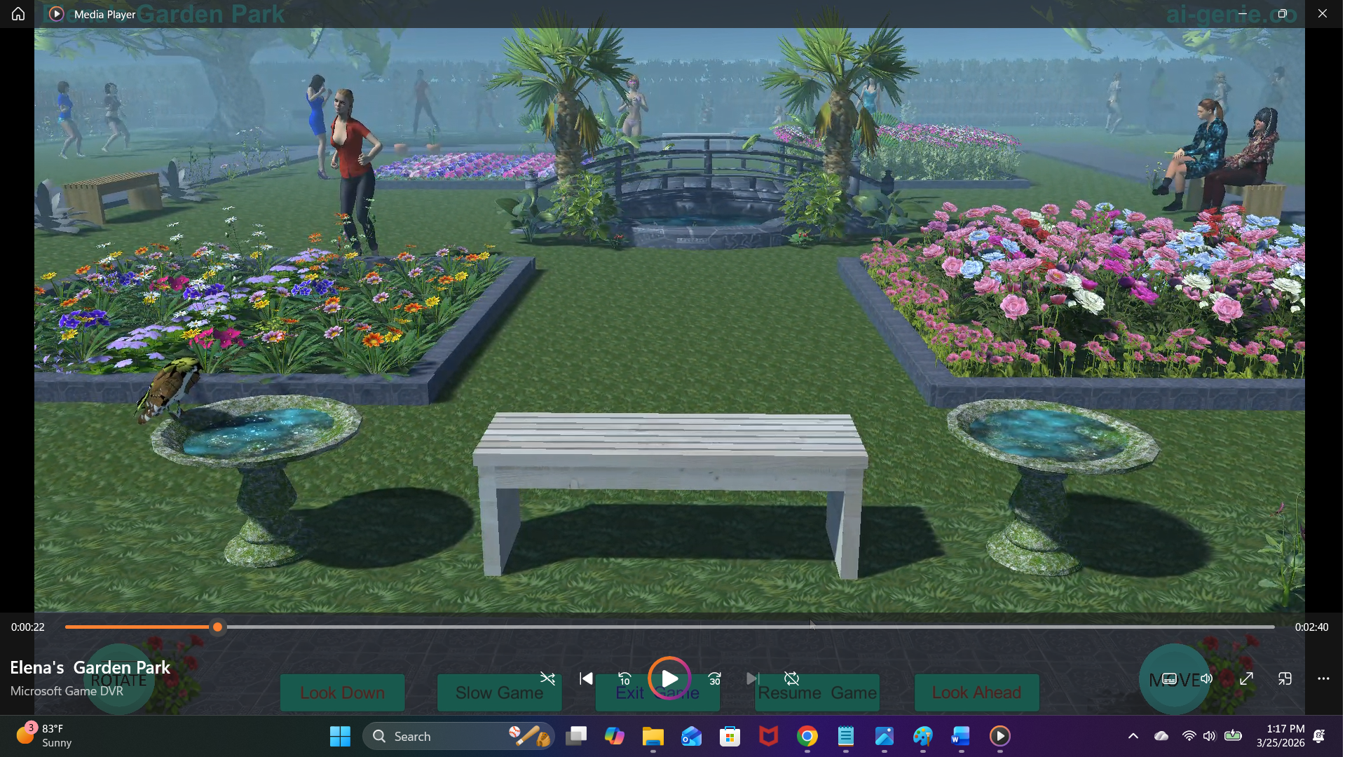 Elena's Garden Park garden bridge gameplay screenshot